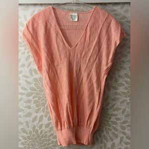 Vintage 80s 90s Barry & Me Too Women’s M L Pink Pointelle Shot Sleeve Sweater